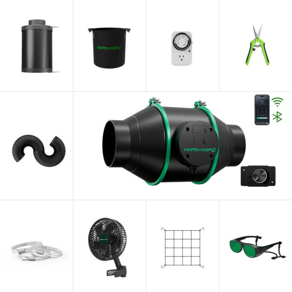 Easy Start Bundle – 2025 Mars Hydro 4″ (100 mm) iFresh Komplettes Lüfter-Kit
