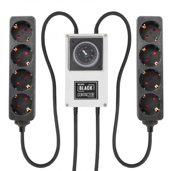 Lumii Black Zeitschaltuhr mit Relais 8Way 2x 1,8kW