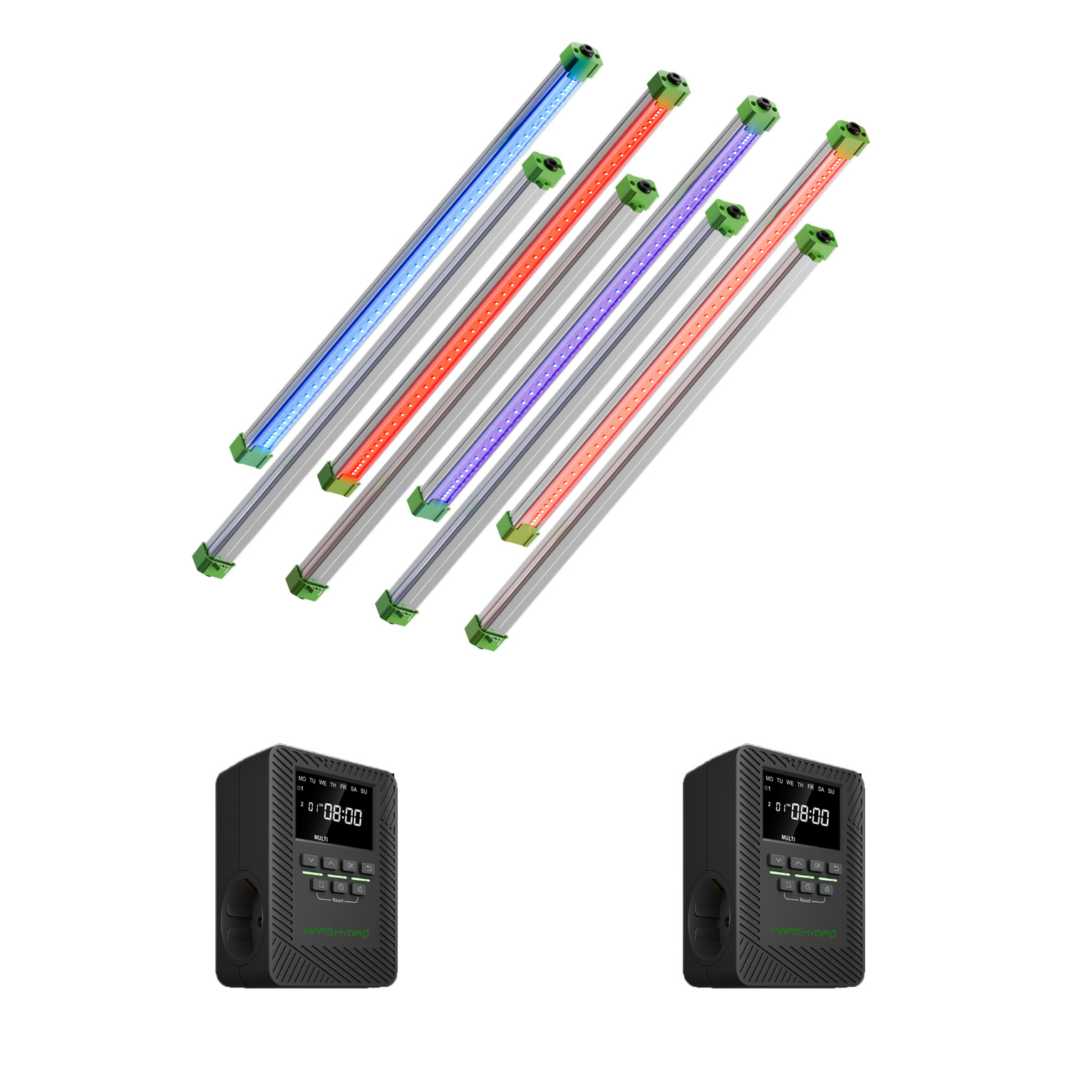 2025 Mars Hydro ADlite Ergänzendes LED Wachstumslichtleisten-Set – UV30 + IR15 + Rot30 + Blau30 mit iTime Smart Controller