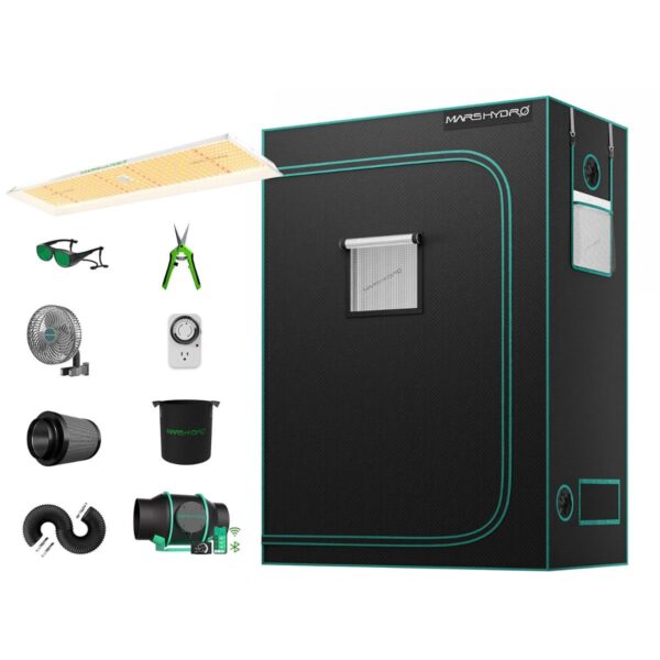 Mars Hydro TSL2000 LED Wachsen Licht + 120x60x180 cm Zelt + 4 Zoll Ifresh Lüfter Full Kits