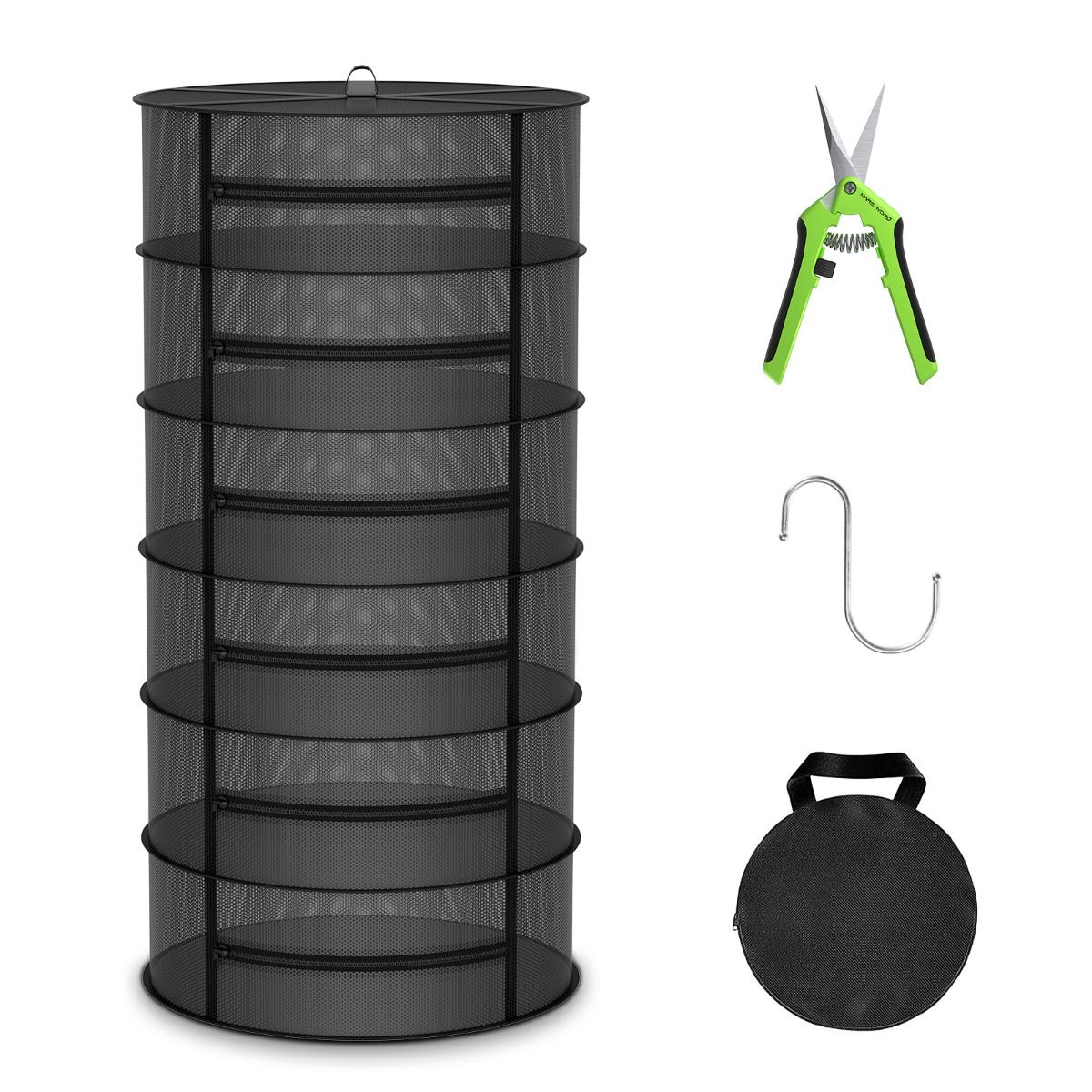 Mars Hydro 6-Layer Mesh Herb Drying Rack With Pruning Shear